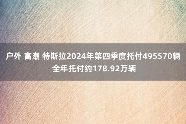 户外 高潮 特斯拉2024年第四季度托付495570辆 全年托付约178.92万辆