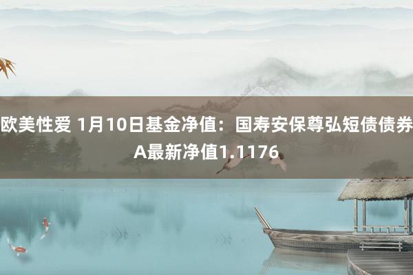 欧美性爱 1月10日基金净值：国寿安保尊弘短债债券A最新净值1.1176