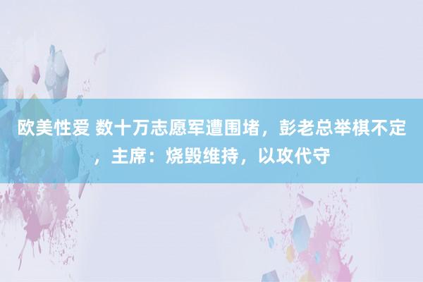 欧美性爱 数十万志愿军遭围堵，彭老总举棋不定，主席：烧毁维持，以攻代守