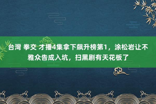 台灣 拳交 才播4集拿下飙升榜第1，涂松岩让不雅众告成入坑，扫黑剧有天花板了