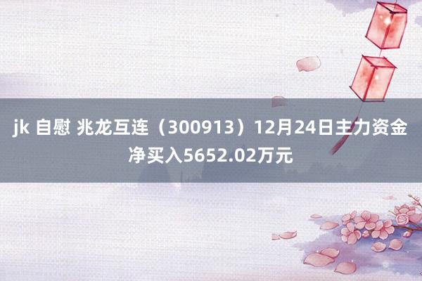 jk 自慰 兆龙互连（300913）12月24日主力资金净买入5652.02万元