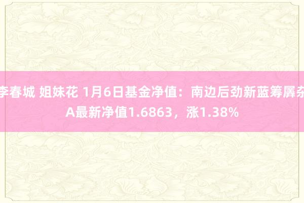 李春城 姐妹花 1月6日基金净值：南边后劲新蓝筹羼杂A最新净值1.6863，涨1.38%